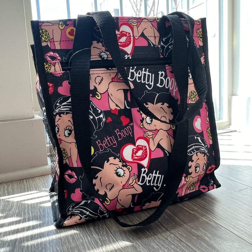 Betty Boop Pink and Black Tote Bag